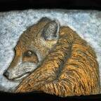 Red Fox in Winter/Bas Relief